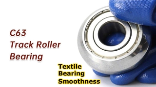 C63 트랙 롤러 베어링(17x50x17.5mm): 섬유 기계 선형 가이드 구성 요소