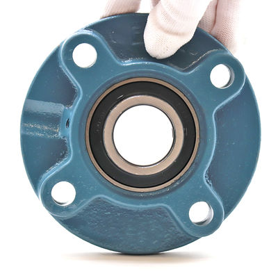 품질  UCFC214 Four Bolt Round Flange Bearing Unit 70mm Bore UC214 Set Screw Lock Cast Iron Mounted Bearing 공장