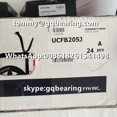 주문 주사철 재료 FYH UCFB205J 3 볼트 플랑지 블럭 베개 볼 베어 UCFB205 온라인 제조