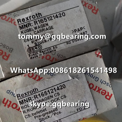 주문 렉스트로스 R165121420 강철 재료 플랜지 유형 표준 길이 표준 높이 러너 블록 온라인 제조