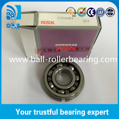 기름유연 NSK 6304NR 딥 그루브 볼 베어링 스냅 링 오픈 타입 내부 지름 20mm